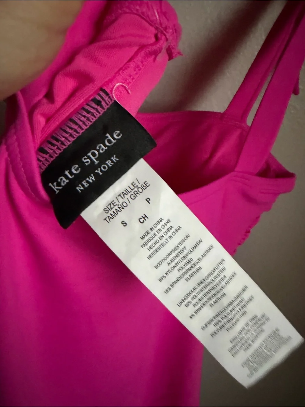 NWT Kate Spade Bow Shoulder Tie One-Piece Swimsuit Size S